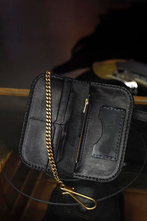 SL Classic Wallet Black Pearl incl. Brass Chain