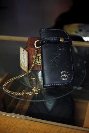 SL Classic Wallet Black Pearl incl. Brass Chain